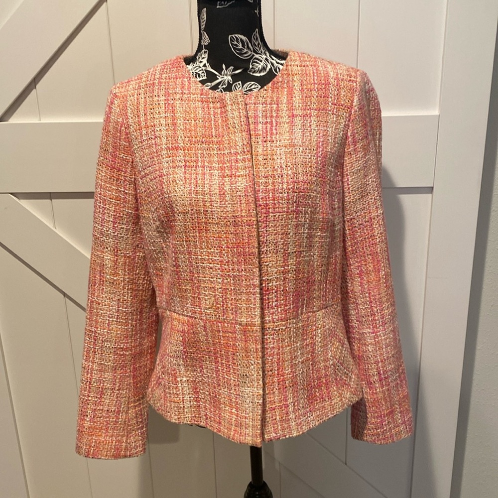 Talbots Pink Tweed Jacket
